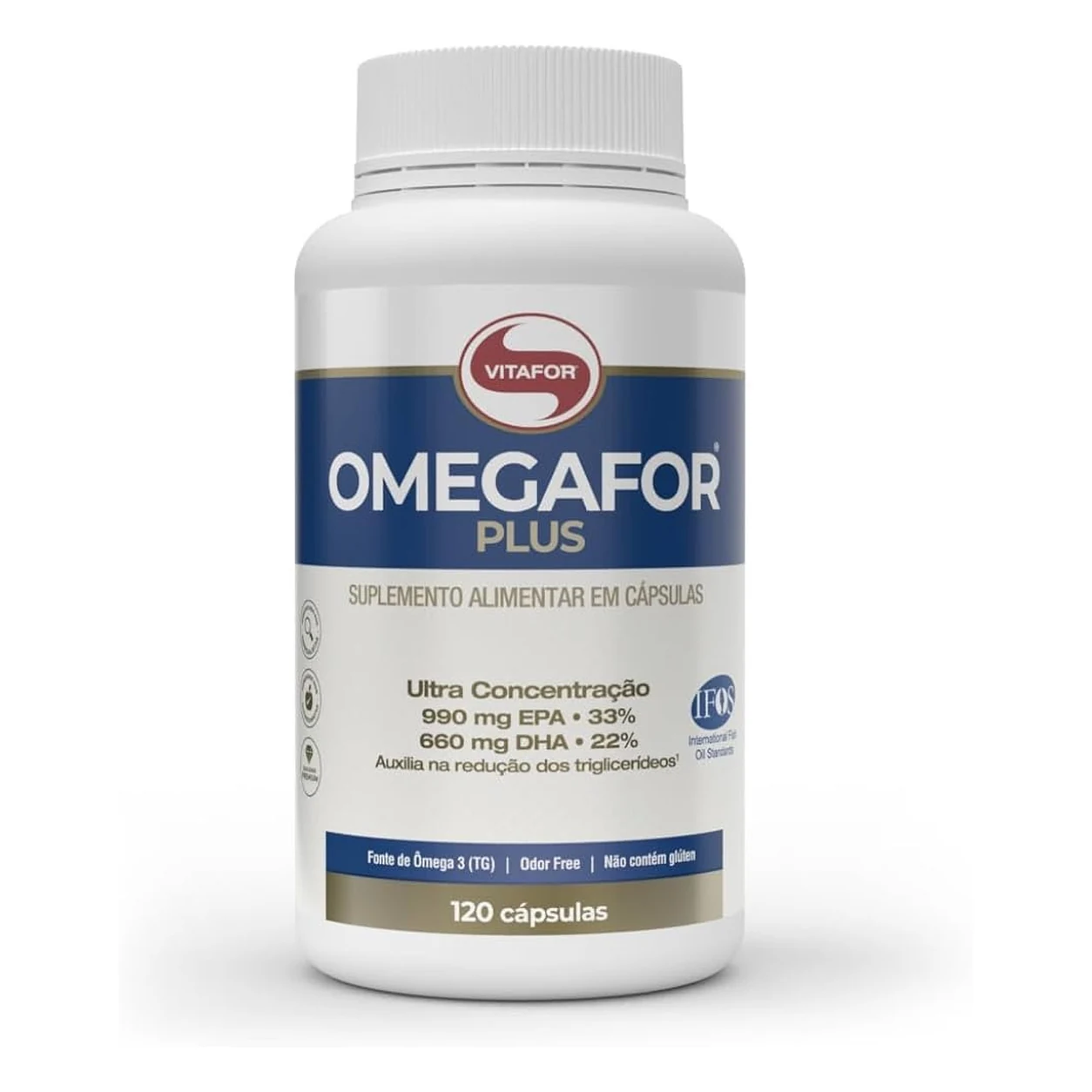 Omegafor Plus - 1 Pote (120 cápsulas) - Vitafor